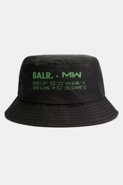 Heren BALR. Petten & Hoeden*X Mwii Ripstop Bucket Hat Jet Black