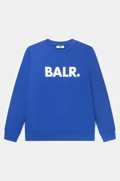 Heren BALR. Sweatshirts*Brand Straight Crewneck Surf The Web/Bright White
