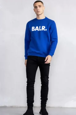 Heren BALR. Sweatshirts*Brand Straight Crewneck Surf The Web/Bright White