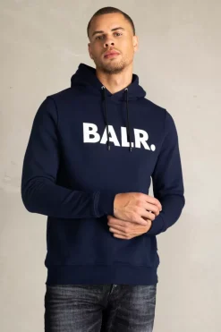 Heren BALR. Hoodies*Brand Straight Hoodie Navy Blue
