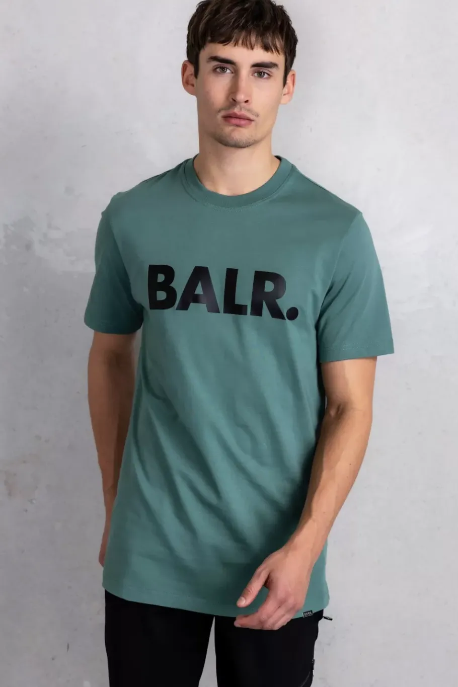 Heren BALR. T-Shirts*Brand Straight T-Shirt Dark Forest/Jet Black