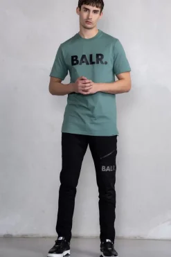 Heren BALR. T-Shirts*Brand Straight T-Shirt Dark Forest/Jet Black