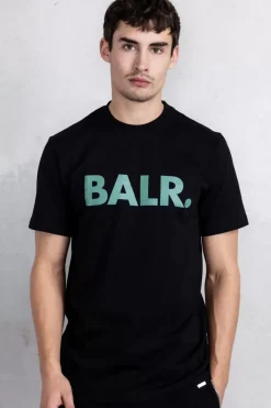 Heren BALR. T-Shirts*Brand Straight T-Shirt Jet Black/Dark Forest