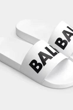 Heren BALR. Slippers*Classic Brand Slide Bright White