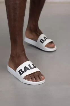 Heren BALR. Slippers*Classic Brand Slide Bright White