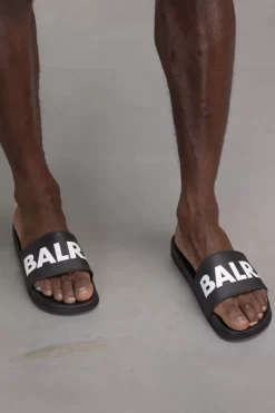 Heren BALR. Slippers*Classic Brand Slide Jet Black