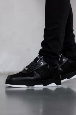 Heren BALR. Sneakers*Club C Classic Debossed Hex Sneaker Jet Black