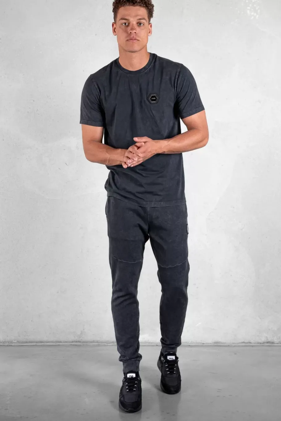 Heren BALR. T-Shirts*D13 Straight Washed T-Shirt Washed Black