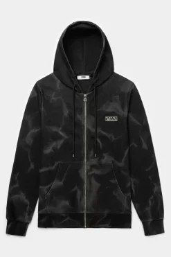 Heren BALR. Hoodies*D11 Straight Washed Zip Through Hoodie Ghost Grey Washed
