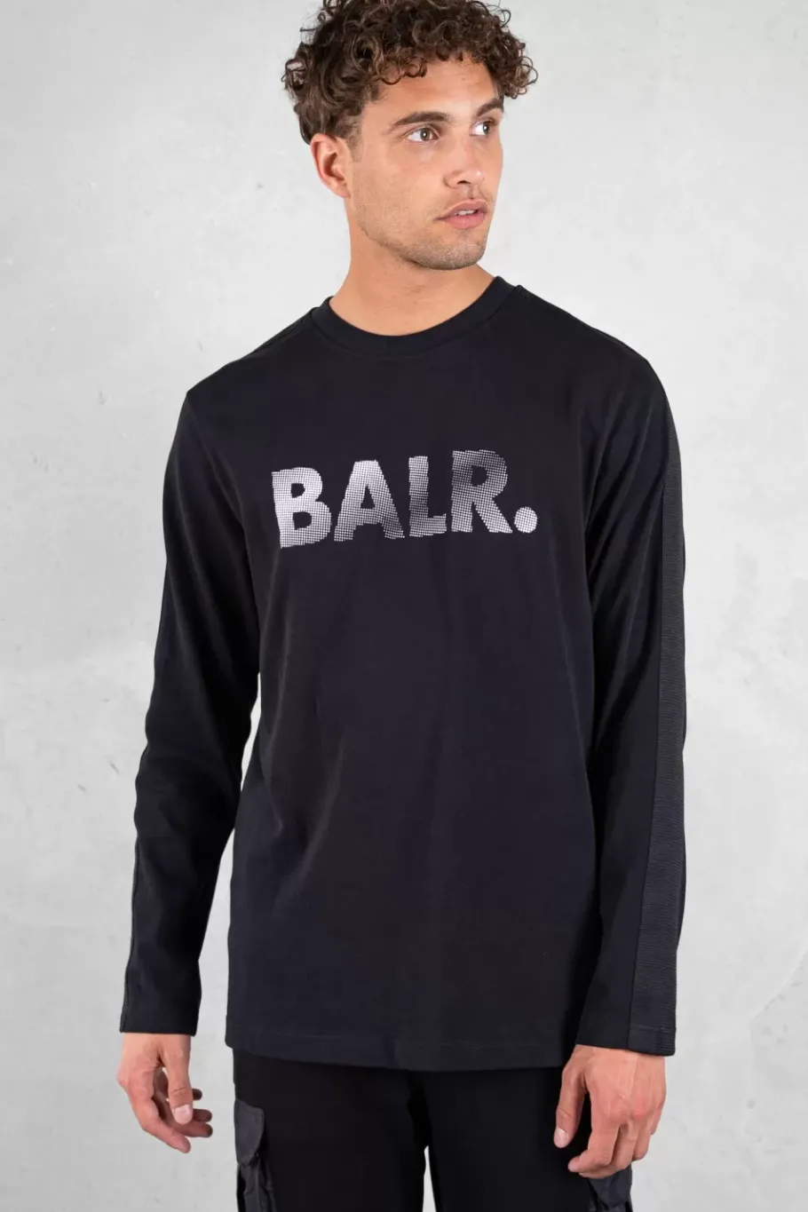 Heren BALR. T-Shirts*Franck Relaxed Tunnel Longsleeve T-Shirt Jet Black