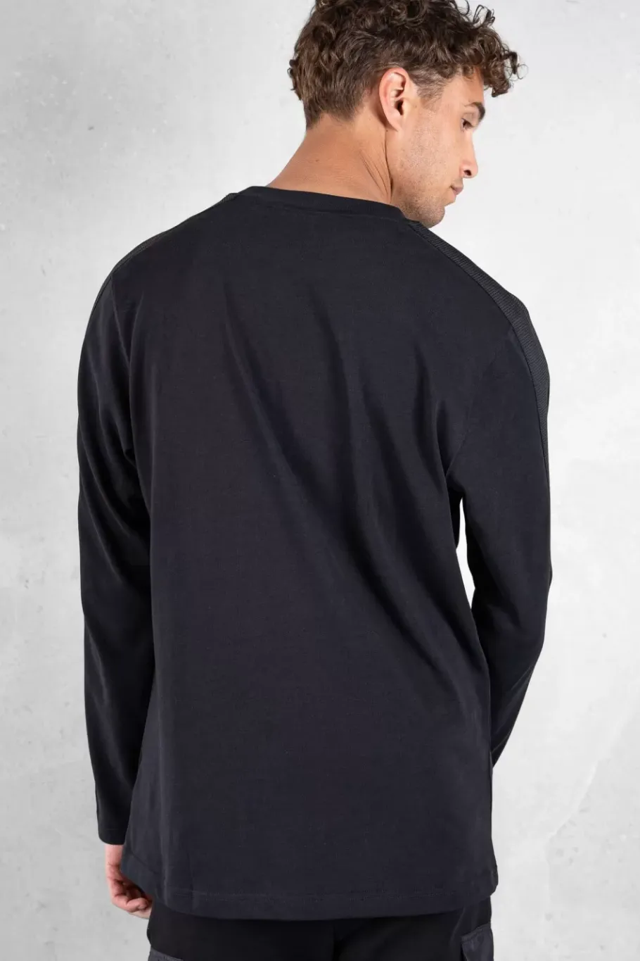 Heren BALR. T-Shirts*Franck Relaxed Tunnel Longsleeve T-Shirt Jet Black
