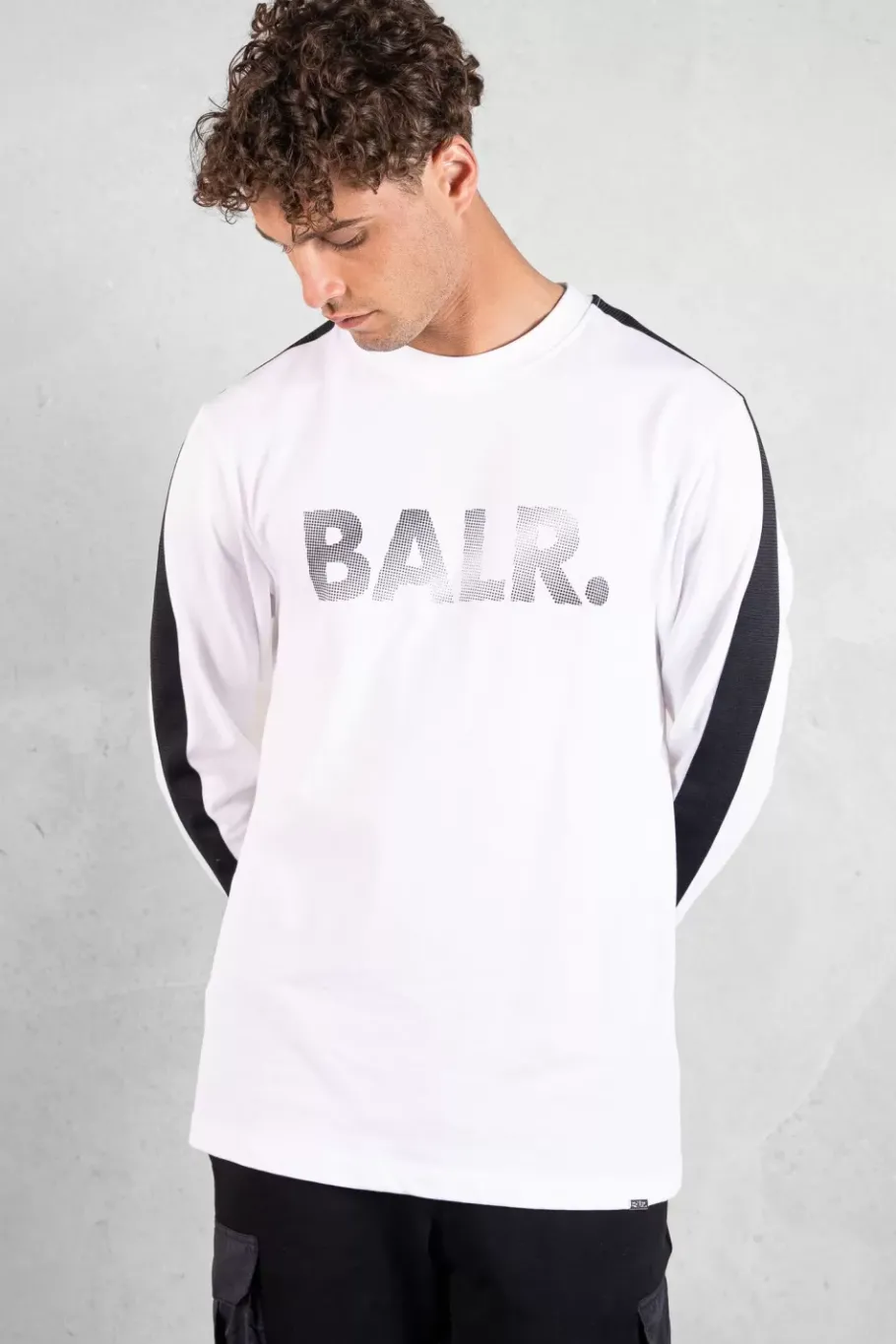 Heren BALR. T-Shirts*Franck Relaxed Tunnel Longsleeve T-Shirt Bright White