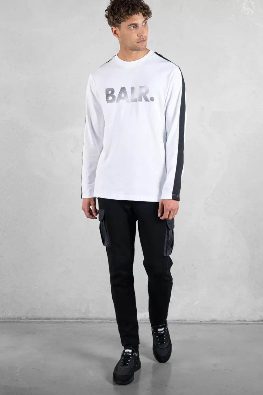 Heren BALR. T-Shirts*Franck Relaxed Tunnel Longsleeve T-Shirt Bright White