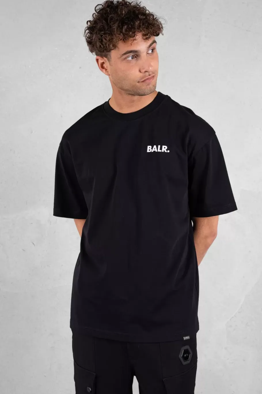 Heren BALR. T-Shirts*Joey Box Double Arrow T-Shirt Jet Black