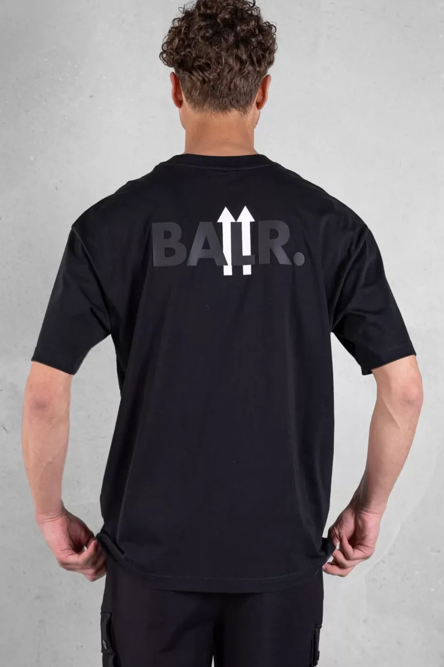 Heren BALR. T-Shirts*Joey Box Double Arrow T-Shirt Jet Black