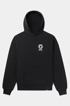 Heren BALR. Hoodies*Joey Box Half Track H2S Hoodie Jet Black