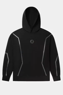 Heren BALR. Hoodies*Joey Box Hex Line Hoodie Jet Black