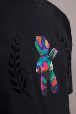 Heren BALR. T-Shirts*Joey Box Holographic Crest T-Shirt Jet Black