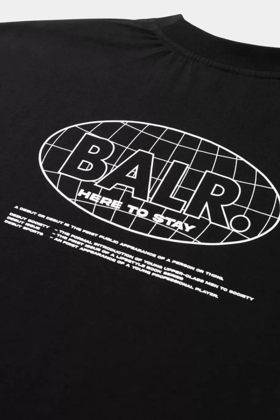 Heren BALR. T-Shirts*Joey Box H2S Globe T-Shirt Jet Black
