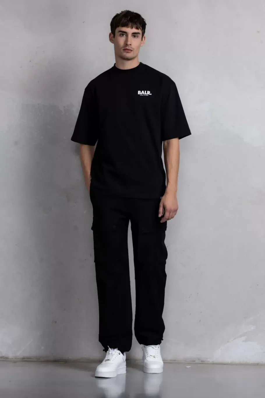Heren BALR. T-Shirts*Joey Box H2S Globe T-Shirt Jet Black