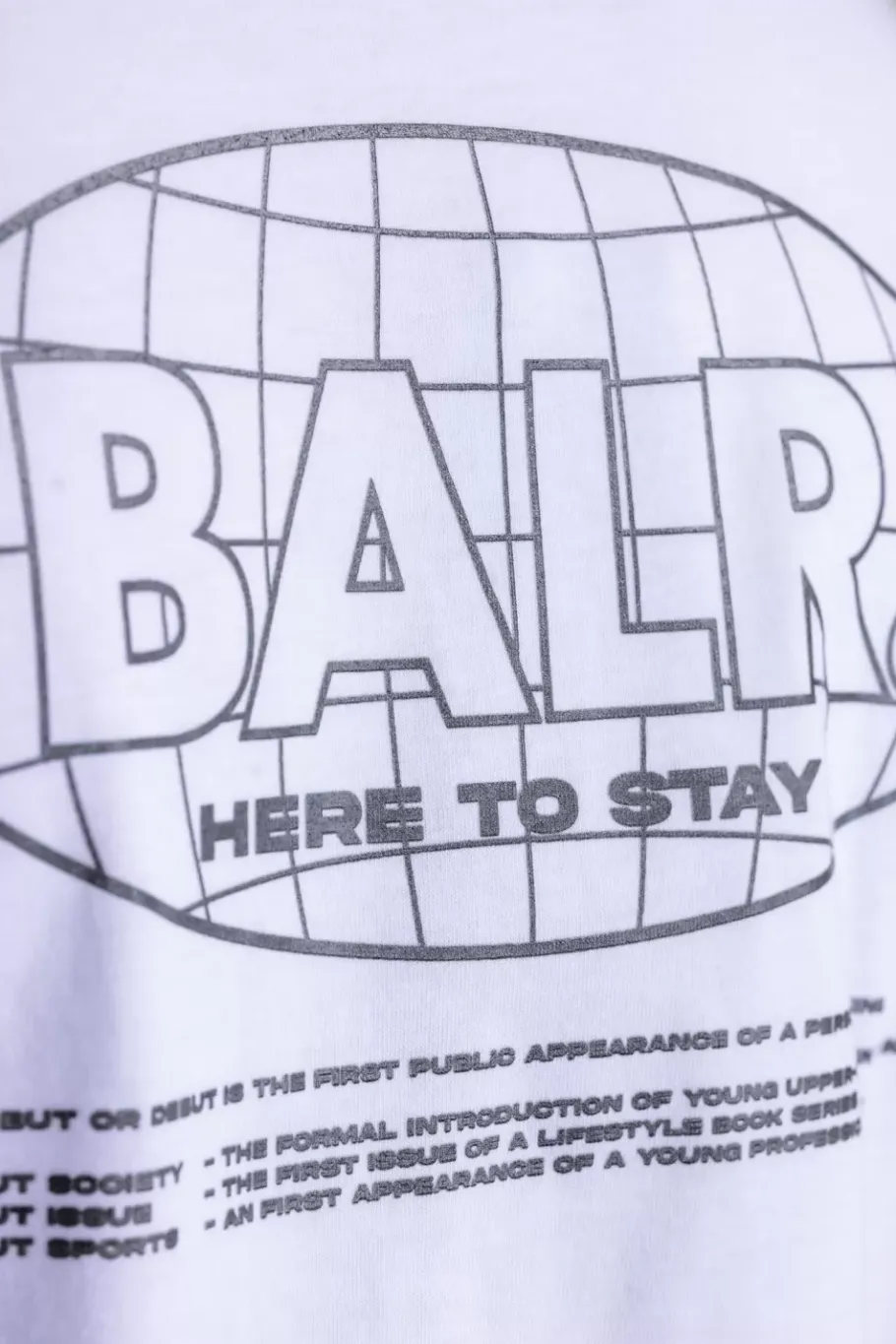 Heren BALR. T-Shirts*Joey Box H2S Globe T-Shirt Bright White