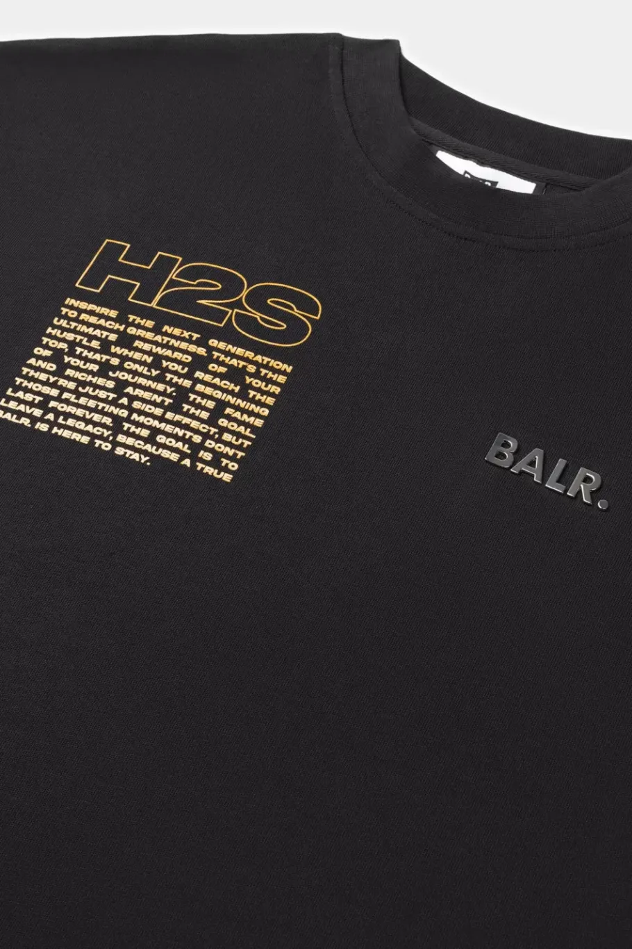 Heren BALR. T-Shirts*Joey Box H2S T-Shirt Jet Black