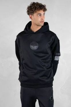 Heren BALR. Hoodies*Joey Box Mesh H2S Hoodie Jet Black
