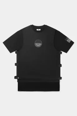 Heren BALR. T-Shirts*Joey Box Mesh T-Shirt Jet Black