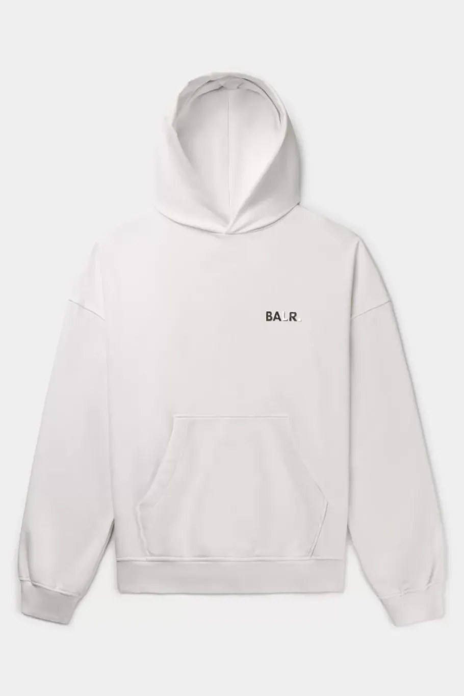 Heren BALR. Hoodies*Joey Box Satin Hoodie Egret