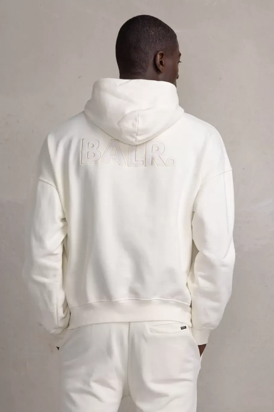 Heren BALR. Hoodies*Joey Box Satin Hoodie Egret