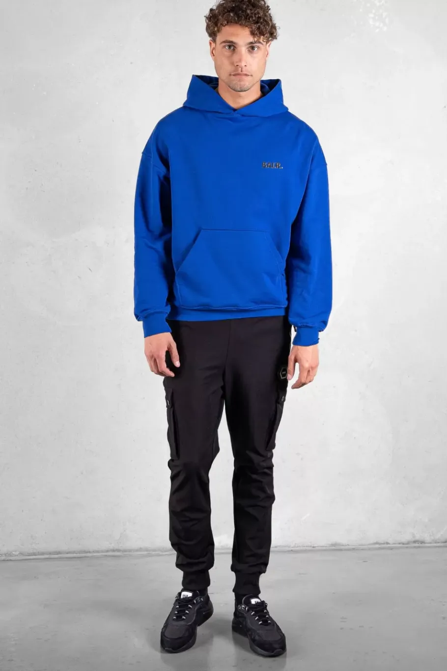 Heren BALR. Hoodies*Joey Box Satin Hoodie Surf The Web