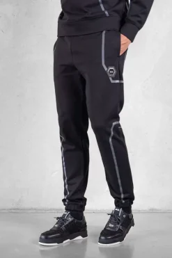 Heren BALR. Broek*Max Loose Hex Line Jogger Jet Black