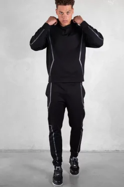 Heren BALR. Broek*Max Loose Hex Line Jogger Jet Black