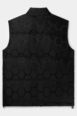 Heren BALR. Jassen*Miles Straight Jacquard Bodywarmer Jet Black