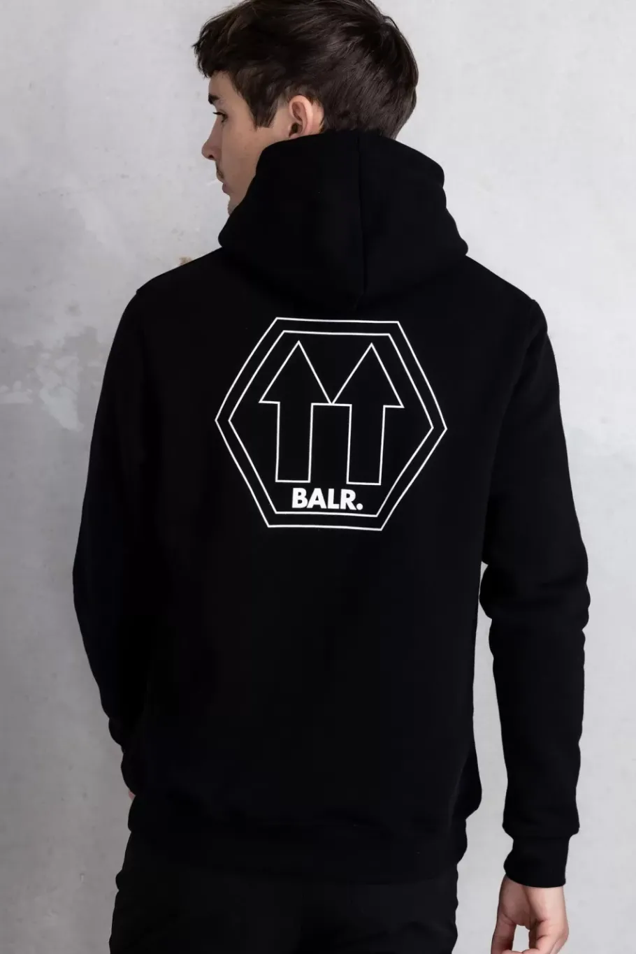 Heren BALR. Hoodies*Olaf Straight Arrow Hoodie Jet Black