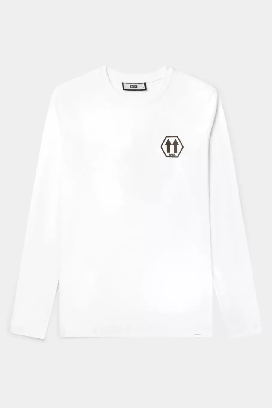 Heren BALR. T-Shirts*Olaf Straight Arrows Longsleeve T-Shirt Bright White
