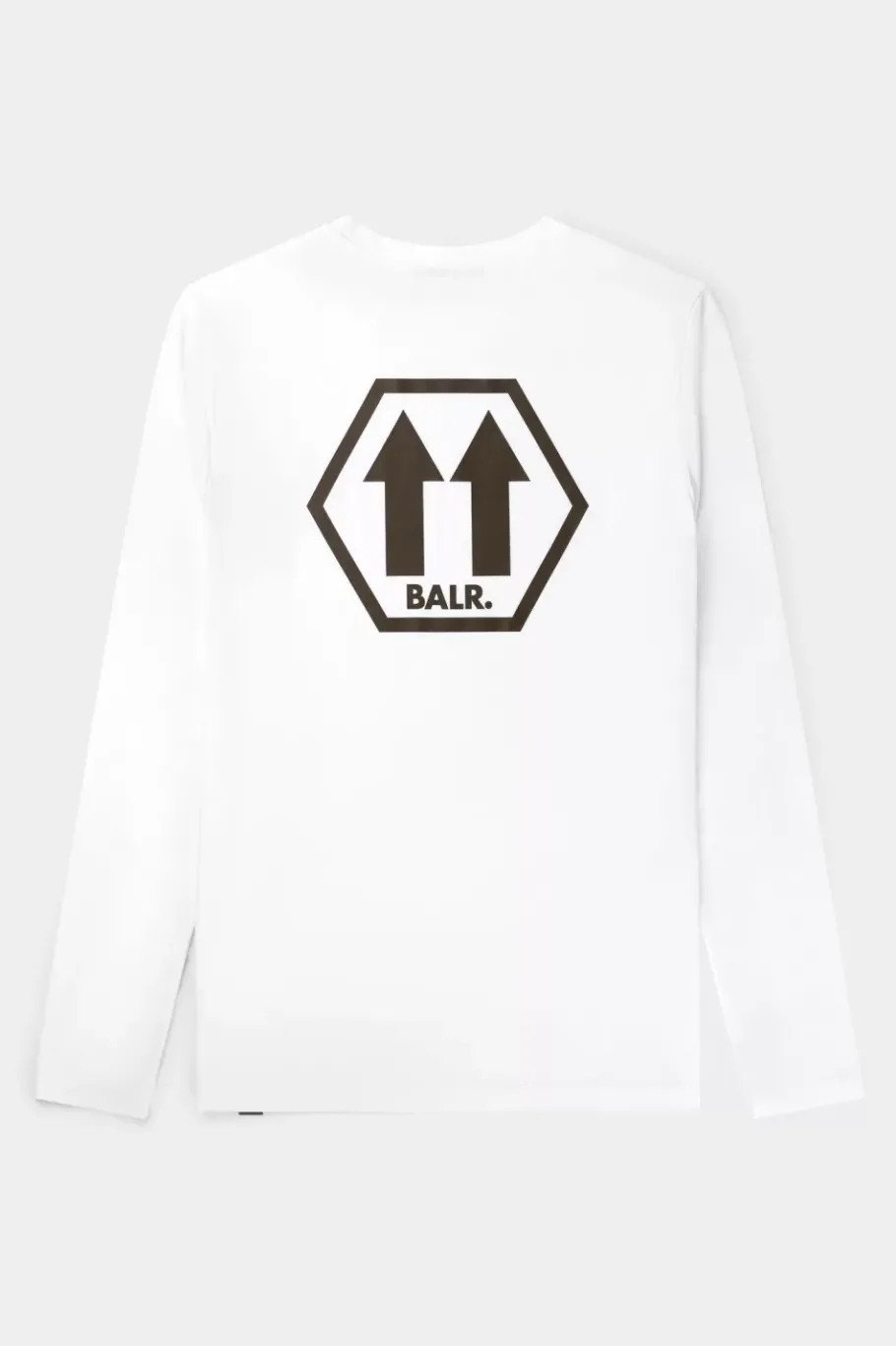 Heren BALR. T-Shirts*Olaf Straight Arrows Longsleeve T-Shirt Bright White