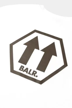 Heren BALR. T-Shirts*Olaf Straight Arrows Longsleeve T-Shirt Bright White