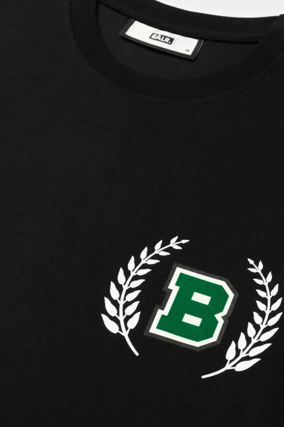 Heren BALR. T-Shirts*Olaf Straight B Crest T-Shirt Jet Black