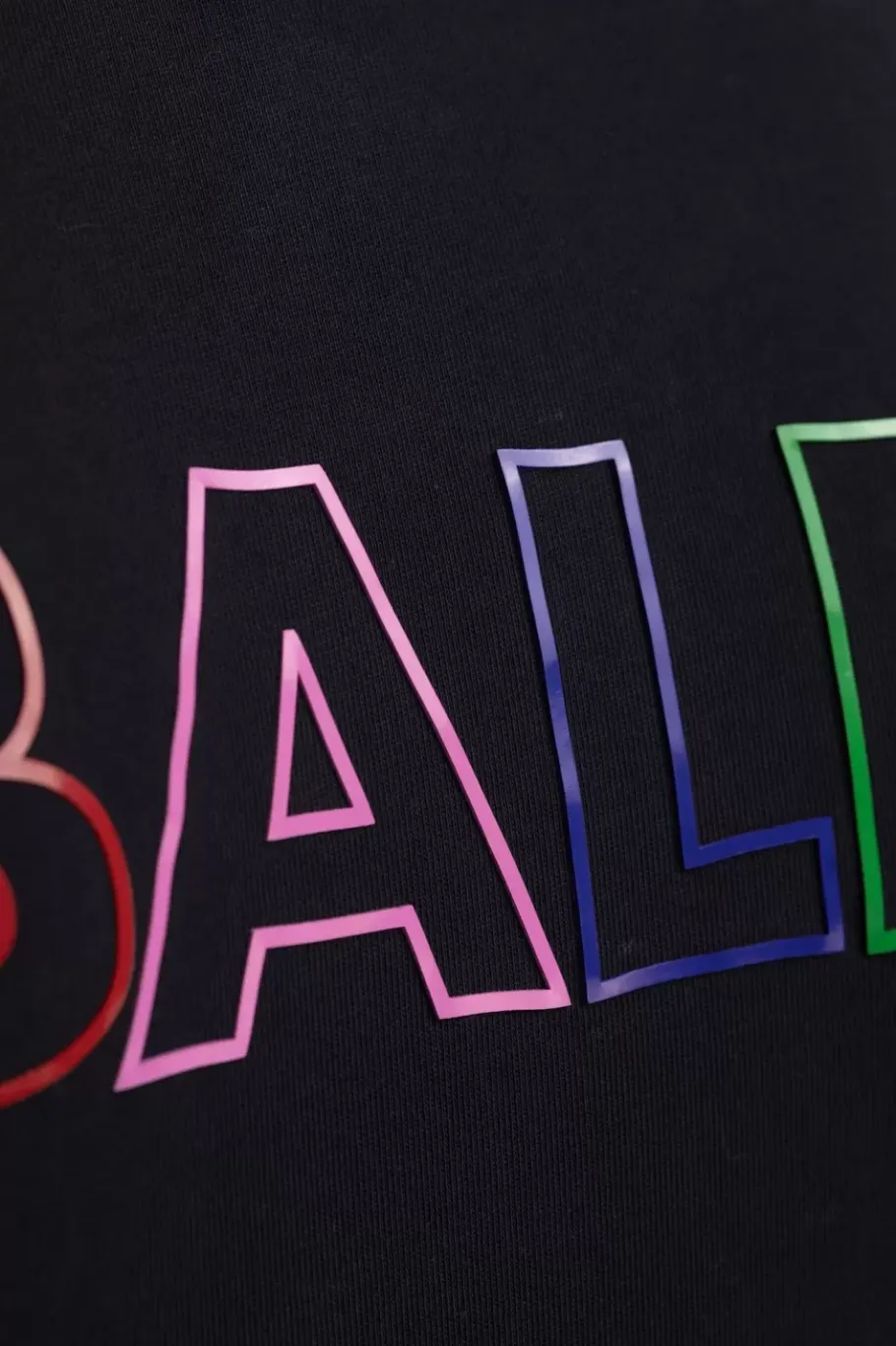 Heren BALR. T-Shirts*Olaf Straight Colored Letters T-Shirt Jet Black