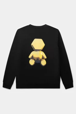 Heren BALR. Sweatshirts*Olaf Straight Gold Doll Emblem Crewneck Jet Black