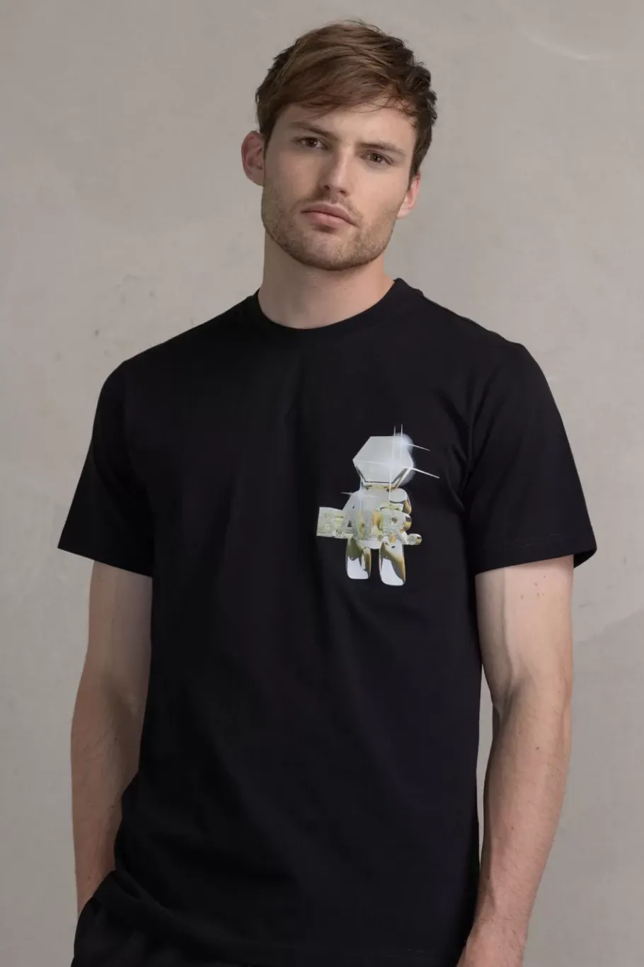 Heren BALR. T-Shirts*Olaf Straight Gold Doll T-Shirt Jet Black