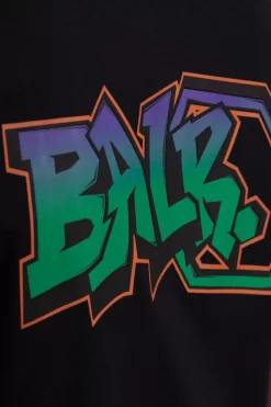 Heren BALR. T-Shirts*Olaf Straight Graffiti T-Shirt Jet Black