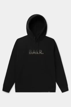 Heren BALR. Hoodies*Olaf Straight Half Track Hoodie Jet Black