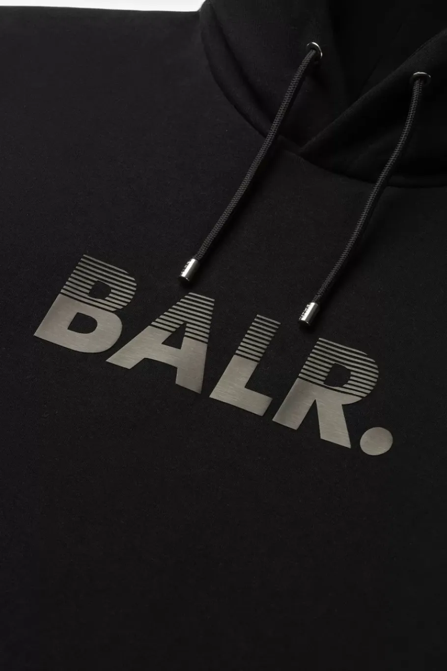 Heren BALR. Hoodies*Olaf Straight Half Track Hoodie Jet Black