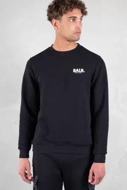Heren BALR. Sweatshirts*Olaf Straight H2S Globe Crewneck Jet Black