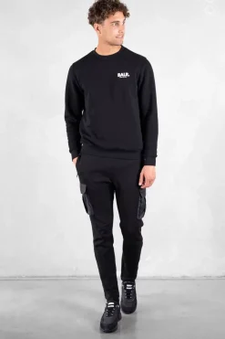 Heren BALR. Sweatshirts*Olaf Straight H2S Globe Crewneck Jet Black
