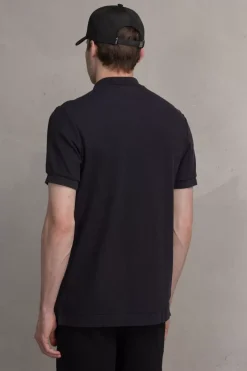 Heren BALR. Polo'S*Olaf Straight Metal Brand Polo Jet Black