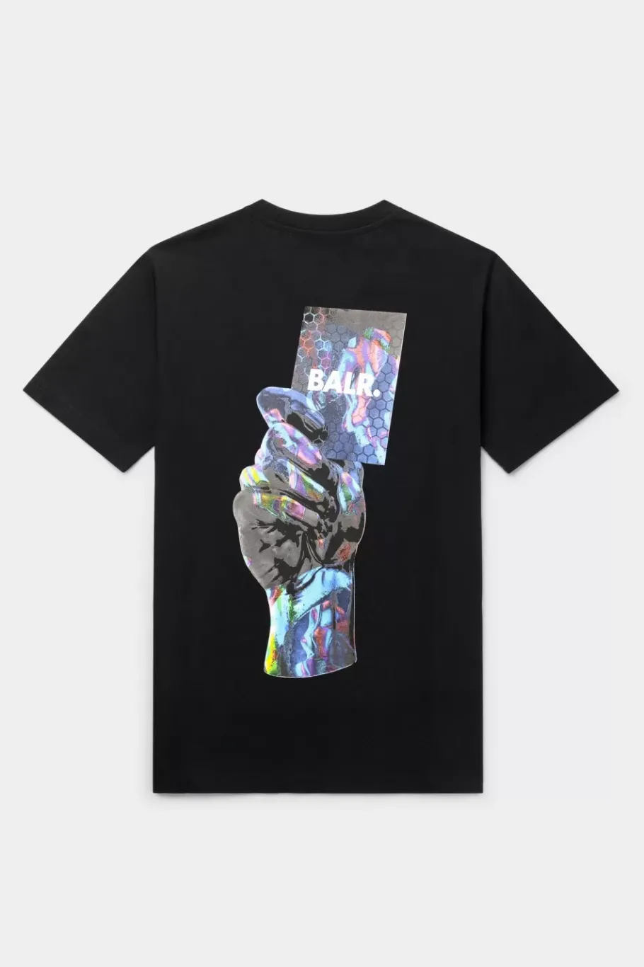 Heren BALR. T-Shirts*Olaf Straight Multi Color Card T-Shirt Jet Black