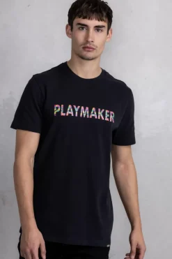 Heren BALR. T-Shirts*Olaf Straight Playmaker T-Shirt Jet Black